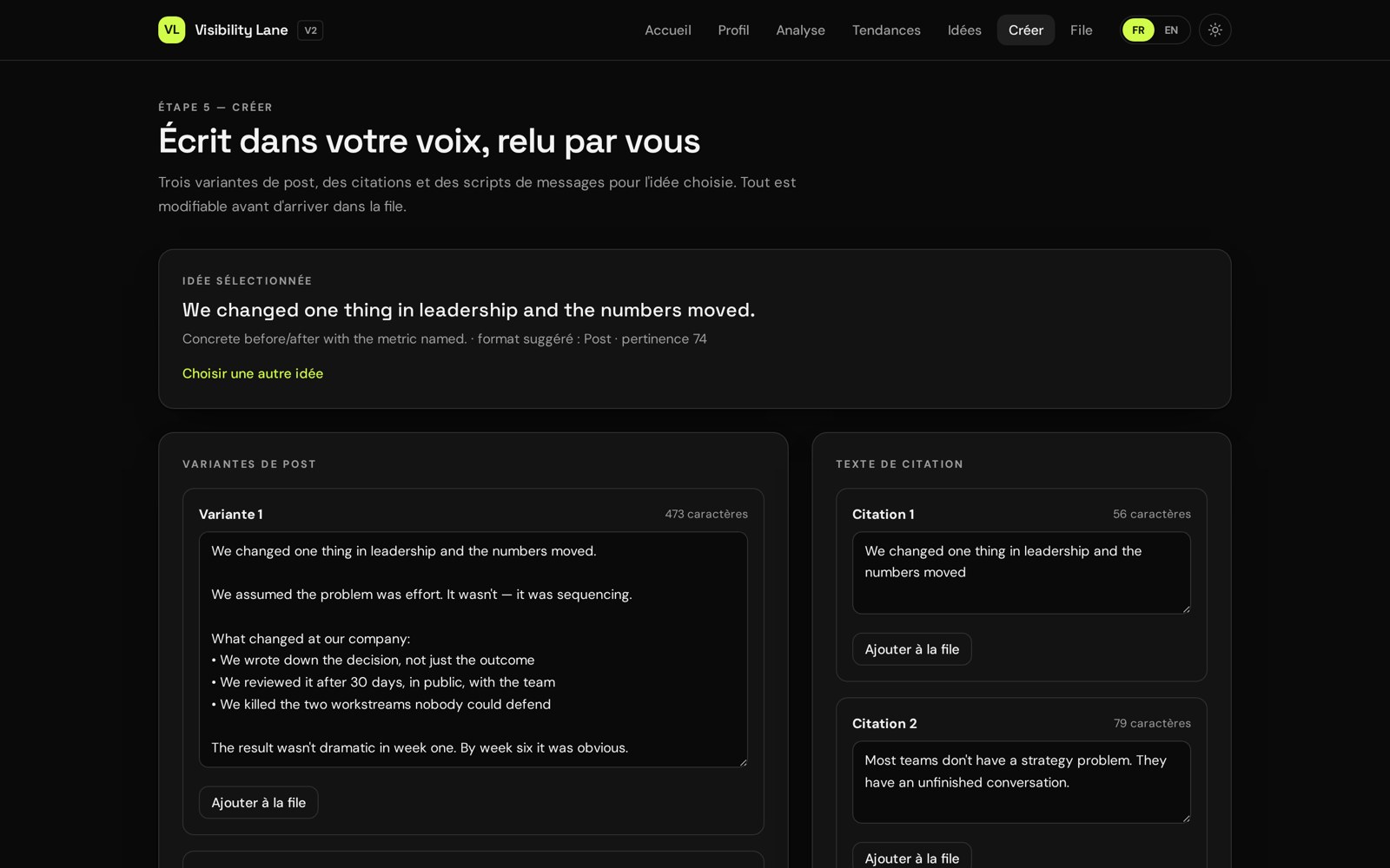 Écrit dans votre voix